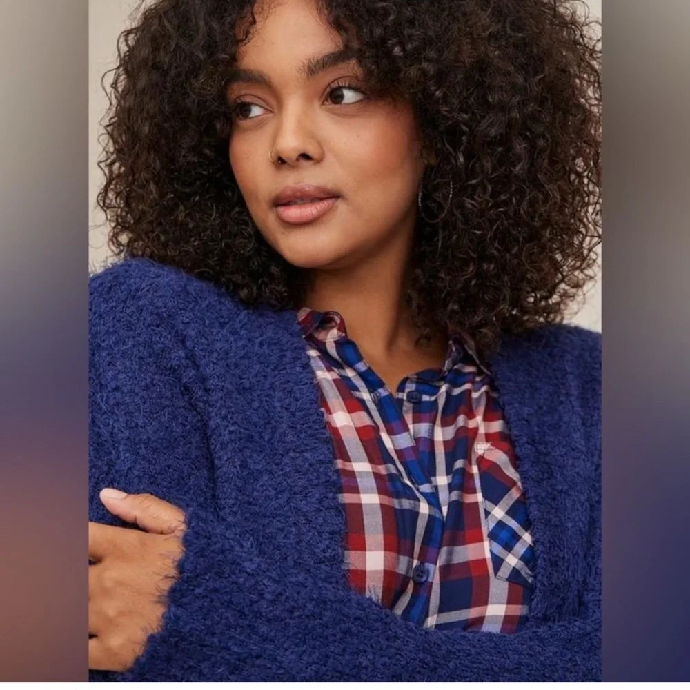 Popcorn Duster Open Front Sweater NWOT - Picture 4 of 9